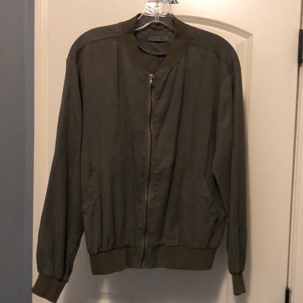 Lightweight Olive Green Bomber Top